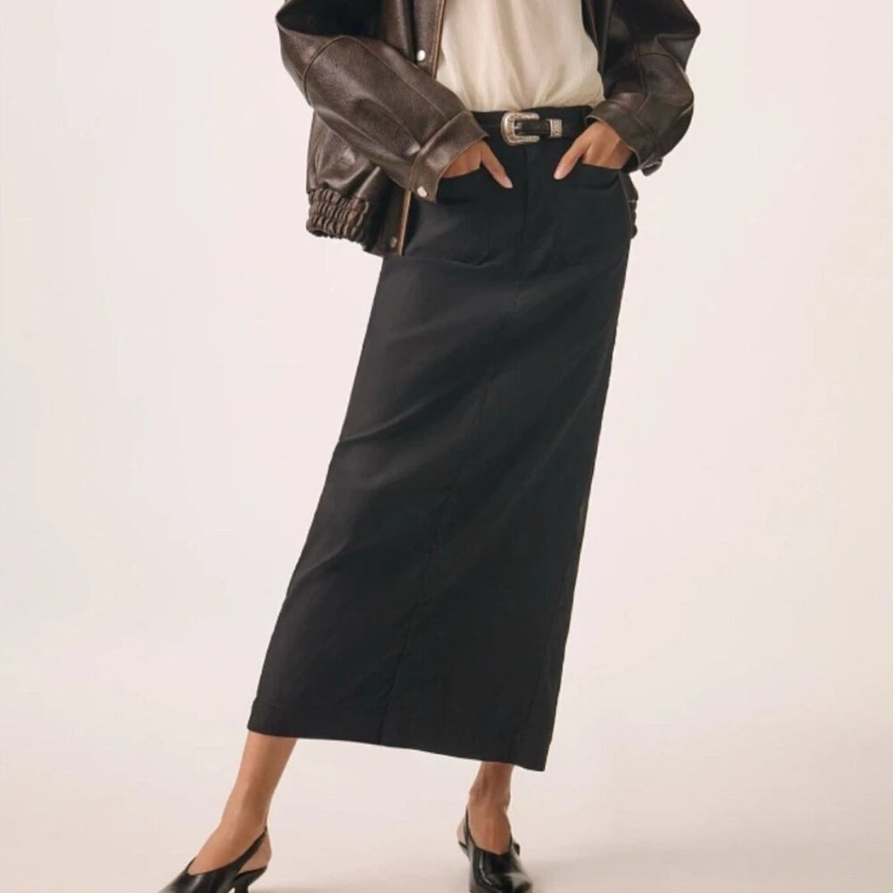 Anthropologie Black Maxi Skirt